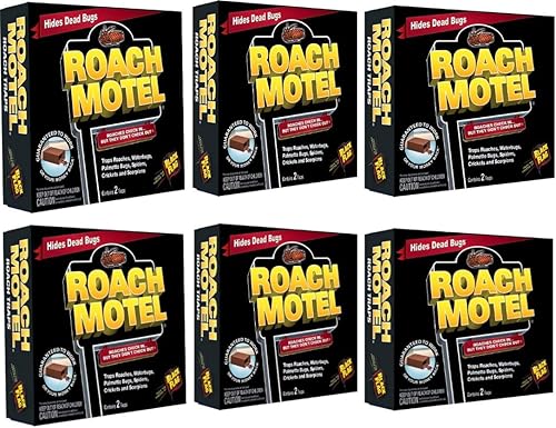 Black Flag trampa para cucarachas de motel, 2 por paquete, Paquete de 6 Black Flag trampa para cucarachas de motel, 2 por paquete, Paquete de 6