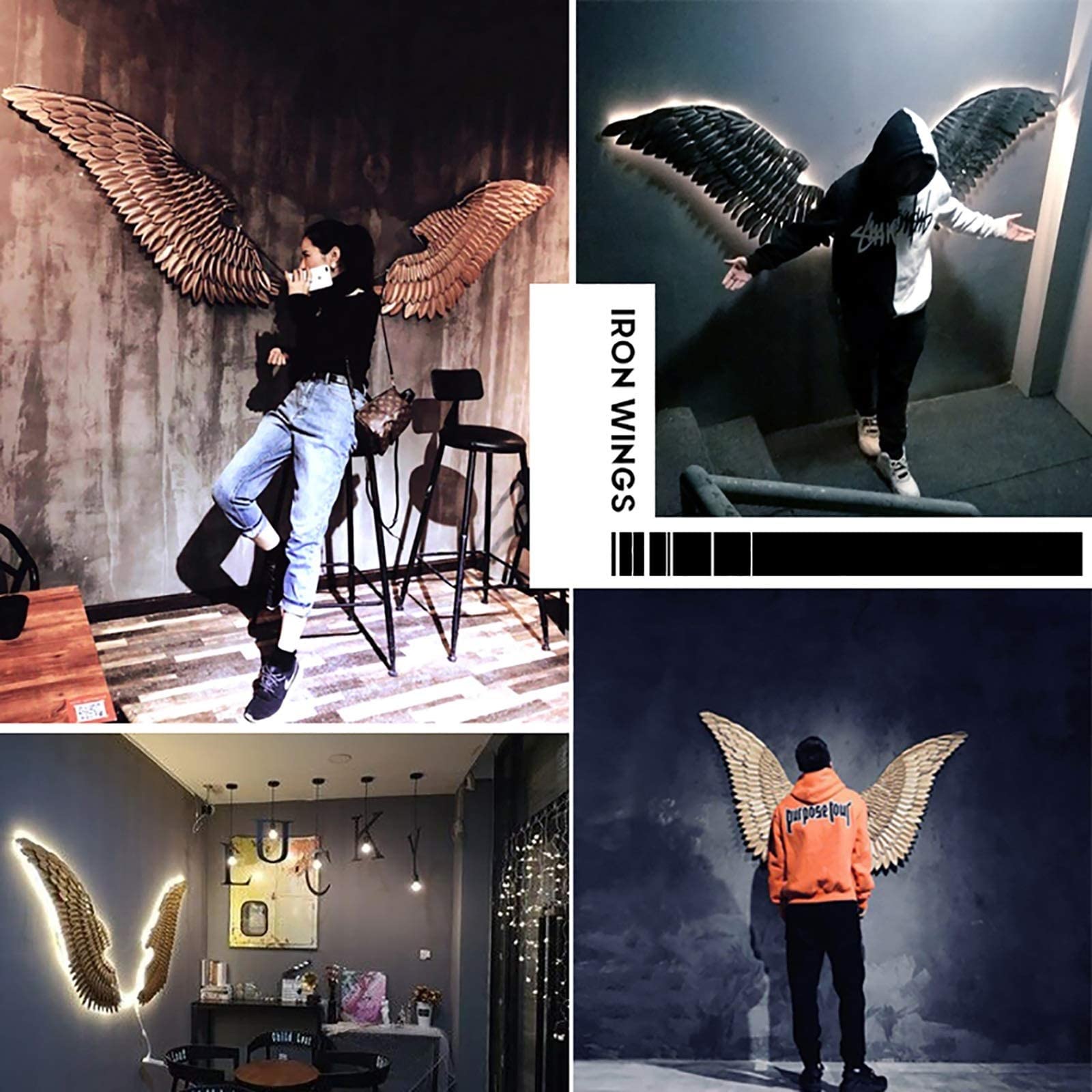 ゴールド天使の壁掛け 壁掛けオブジェ 壁掛け インテリア ウォールデコレーション 天使