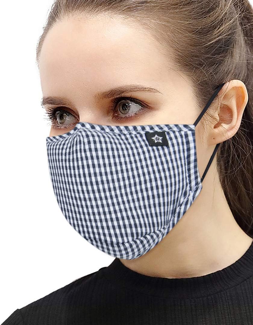 Washable Reusable Cotton Mouth Half Face Mouth For with Adjustable Ear Loops