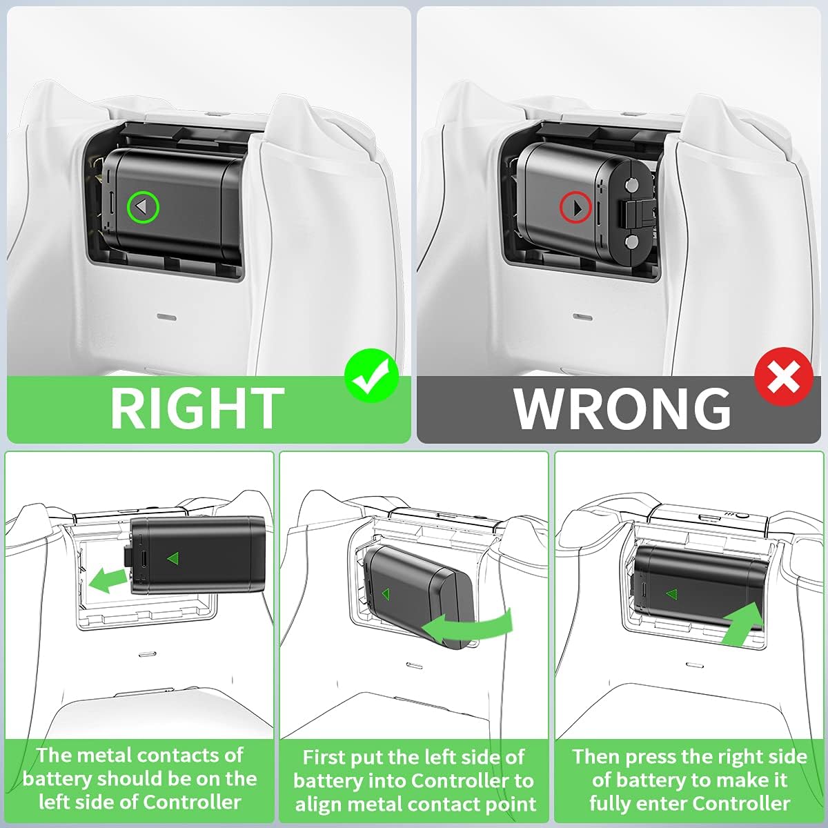OIVO Controller Rechargeable Battery Pack Compatible Xbox One/Xbox Series X|S, 2 x 2600mAh Batterries with Battery Charging Station for Xbox Series X|S/Xbox One/Xbox One S|X/Xbox One Elite