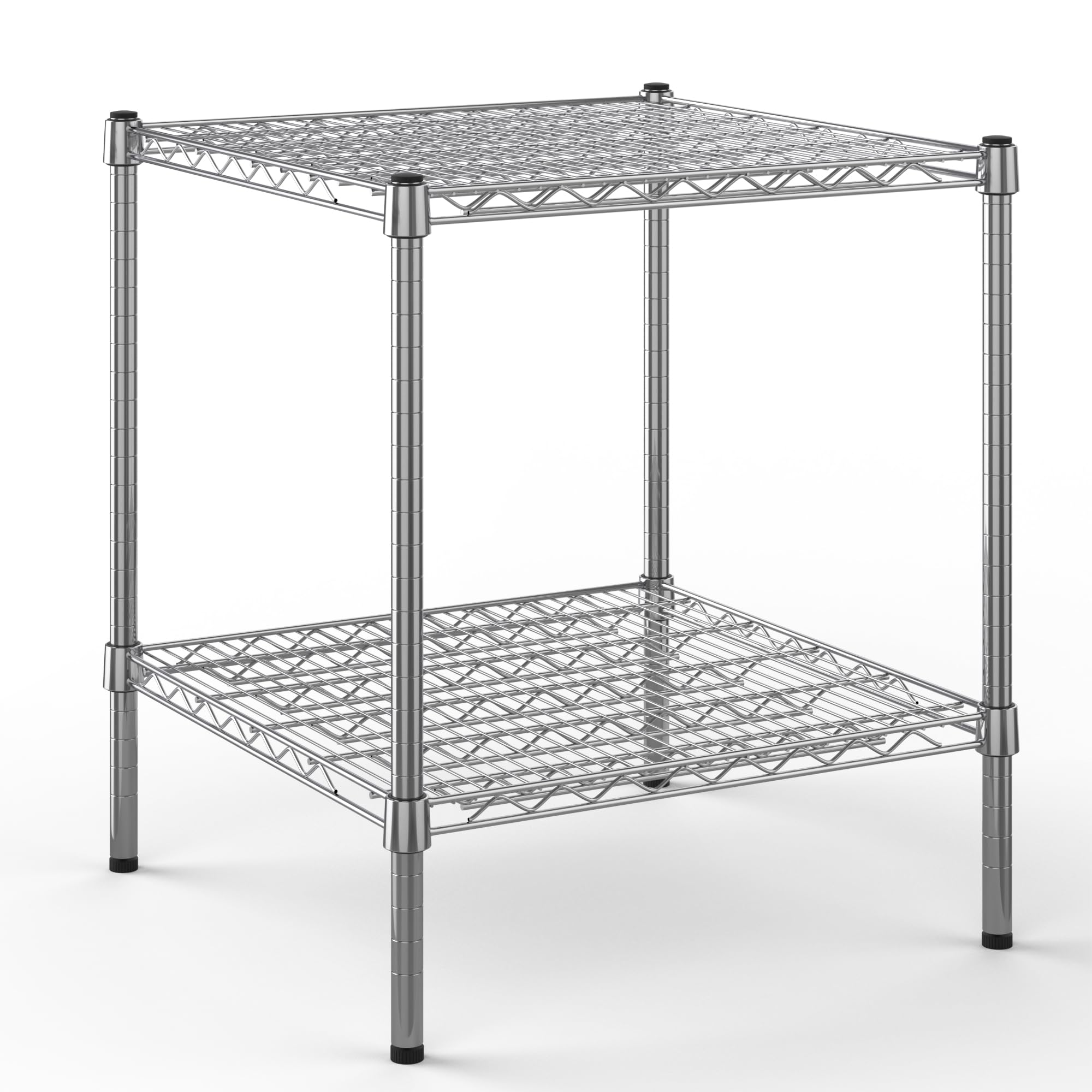 24" Deep x 24" Wide x 27" Height Wire Shelving Kit | 2-Tier | NSF Commercial Storage Rack Unit