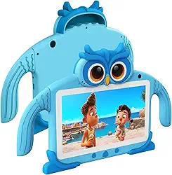 UJoyFeel Tablet infantil de 7 polegadas para crianças de 3 a 7 anos, tablets infantis com aplicativos de aprendizagem, WiFi, controle parental, jogos educativos, tablets à prova de choque para