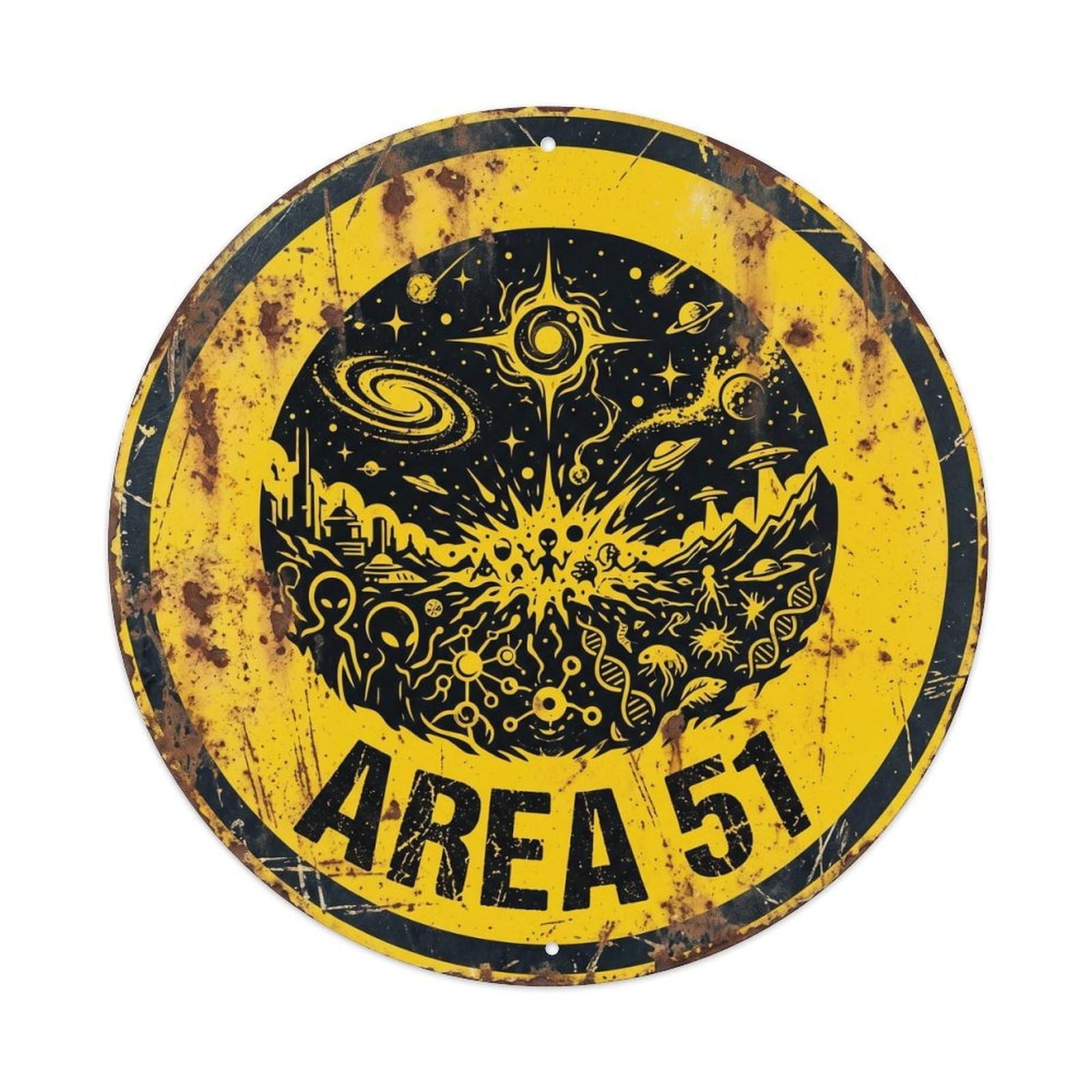 Extraterrestrial Area 51 Alien Planet Culture Metal Tin Sign
