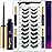 Magnetic Eyelashes Natural Look- Mix 10 Pairs 3D Magnetic Lashes with Eyeliner,Upgraded Long Lasting,Reusable 5 Magnet False Eyelashes with Applicator Easy to Apply.Cruelty-Free