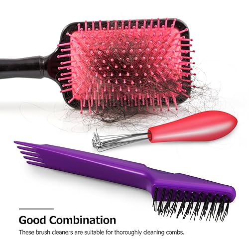 Miniatura 4 de 4 unids cepillo de pelo herramientas de limpieza mini cepillo removedor cepillo limpiador para eliminar el polvo del pelo