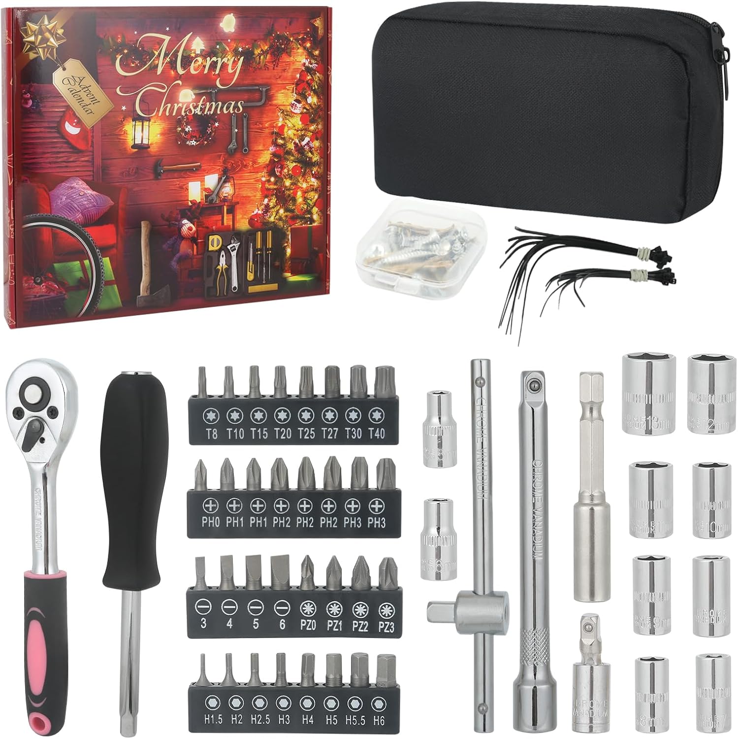 Advent Calendar 2026, Tool Advent Calendar for Adults Teen Men Women, 24 Days Christmas Countdown - 2026 Xmas Holiday Surprise Tool Set Gifts for Men Women, Home Office Dormitory
