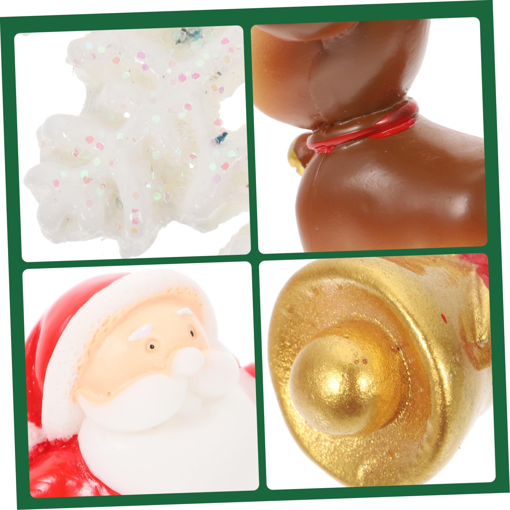 27pezzi Mini Decorazioni Natalizie in Resina Ornamenti Natalizi Forma Di Cartone Animato Micro Paesaggi Natalizi Pinzette Adatte Per Artigianato Natalizio Fai Da Te