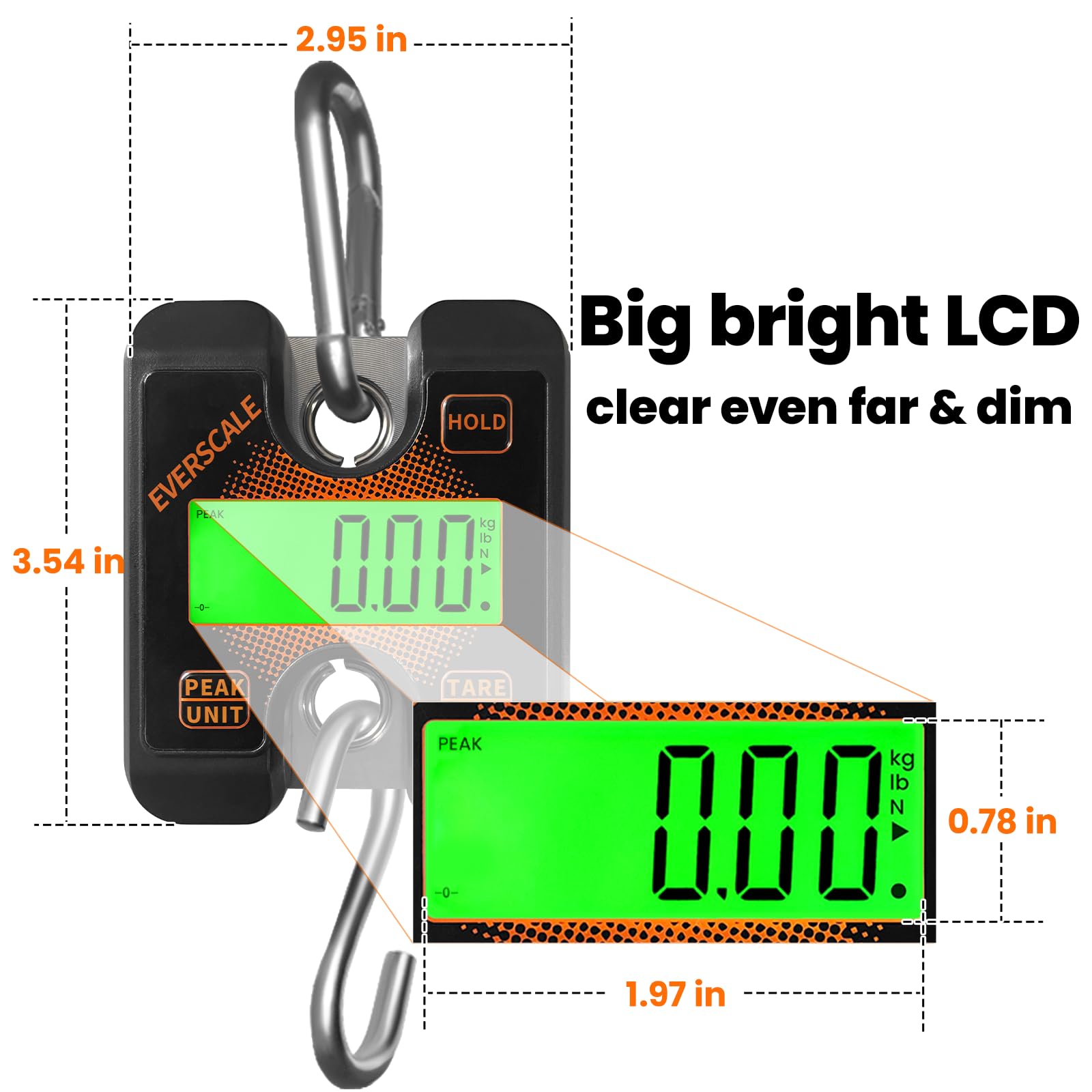 Mini Crane Scale - 440lb Capacity -6