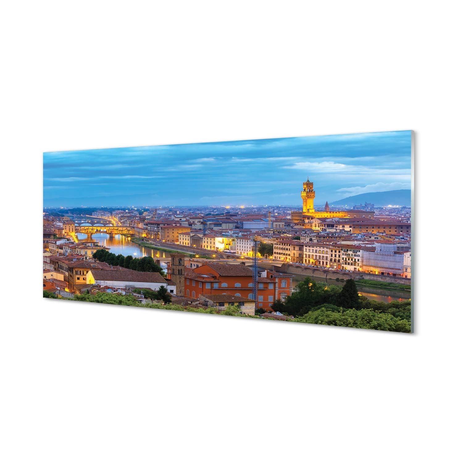 Tableau impression sur verre acrylique Tulup 125x50cm format panorama sunset