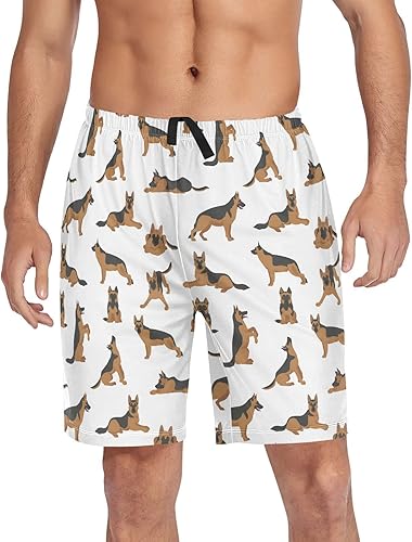 Ollabaky Pantalones cortos de pijama para hombre, pantalones cortos para dormir, pantalones de pijama con bolsillo