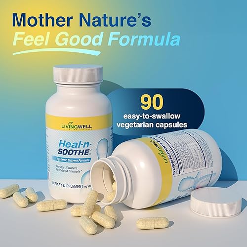 Miniatura 5 de RUB ON RELIEF & HEAL-N-SOOTHE Bundle - Topical Pain Relief Cream for Joints, Knees, Shoulders and Back plus Proteolytic Enzymes for Joint Support