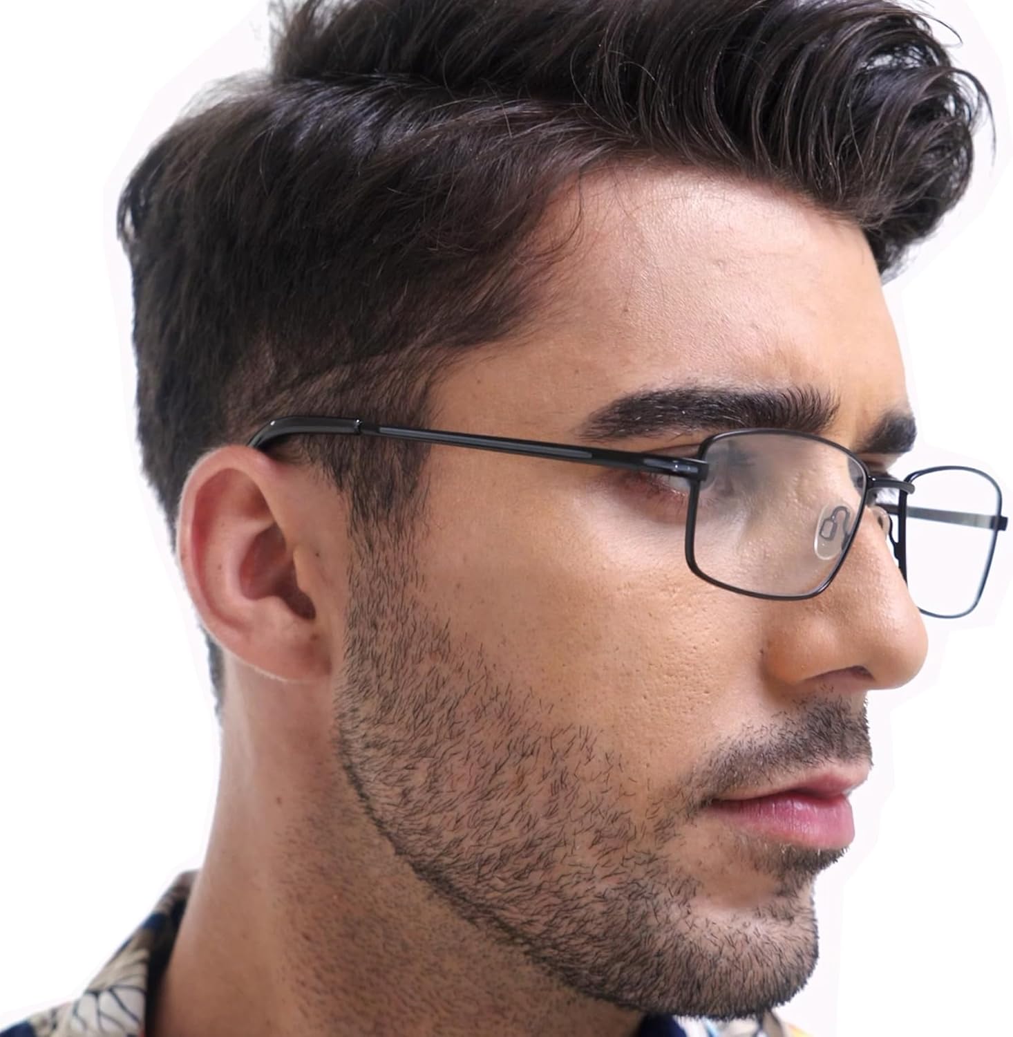 4 Pack Reading Glasses for Men, Computer Readers with Spring Hinge, Anti UV Ray/Eye Strain/Glare