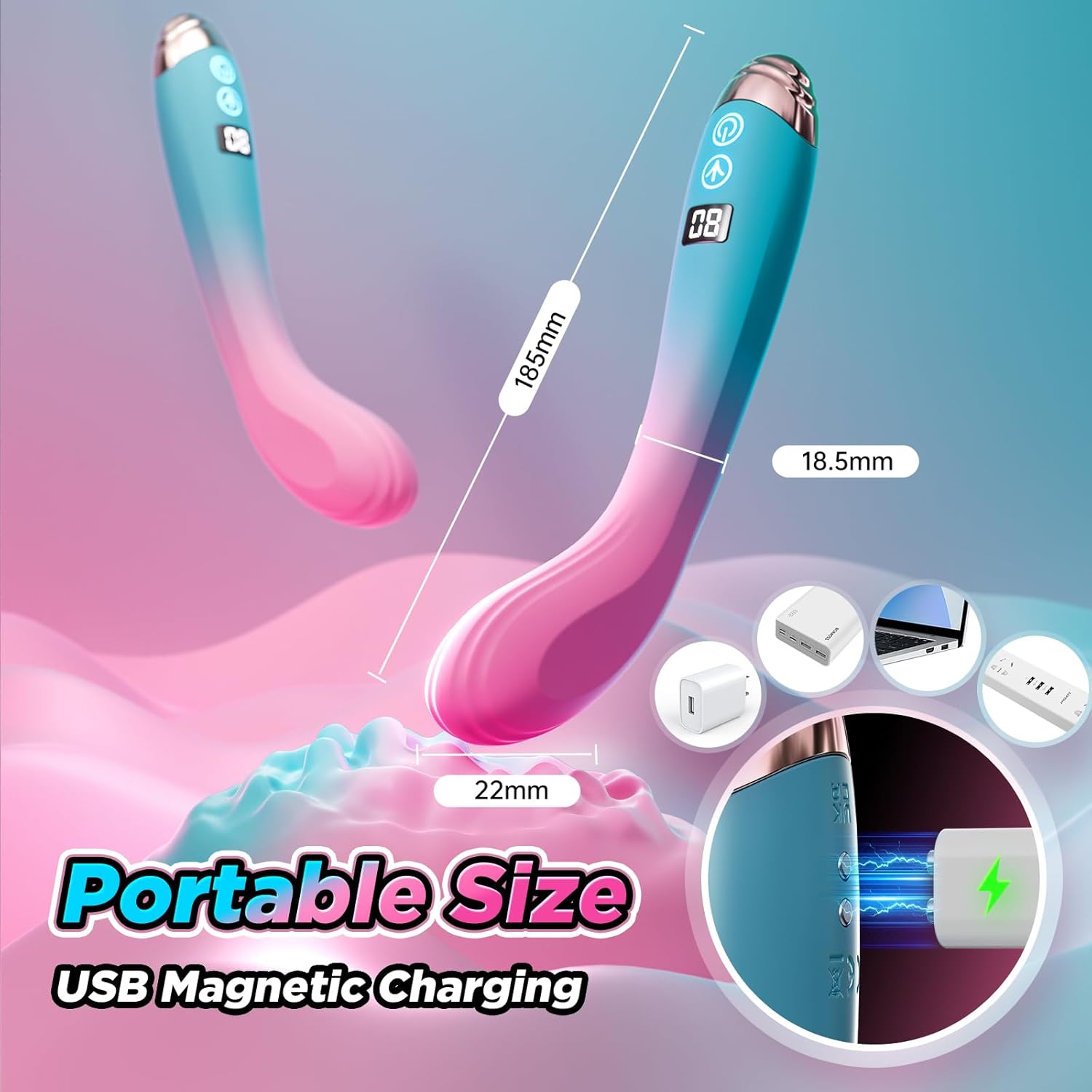 G Spotting Stimulator for Women Oragasm Rabbit, 9X Wiggling & 9X Vibration with App Control, Viboators for Woman N1912