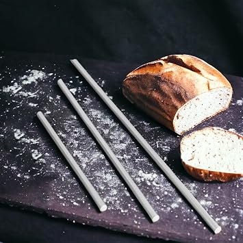 Badem10 Alüminyum Metal Oklava 3'lü Set Börek Hamur Yufka Açma Silindir Yuvarlak Uzun Kısa Mutfak Araç