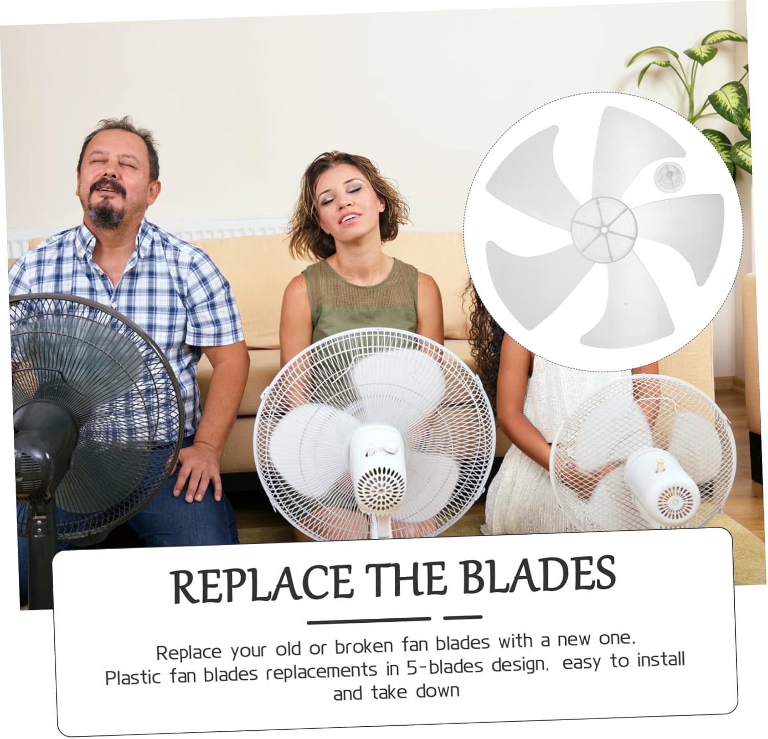 VICASKY 14 Floor Fan Blade Silent Fan Plastic Table Silent Desk Fan Fans for Home Fan Repair Parts Fan Blade Replacement Leaves 14 Inch Pedestal Fan Blades 14 Inch Fan Blades Fan Supply