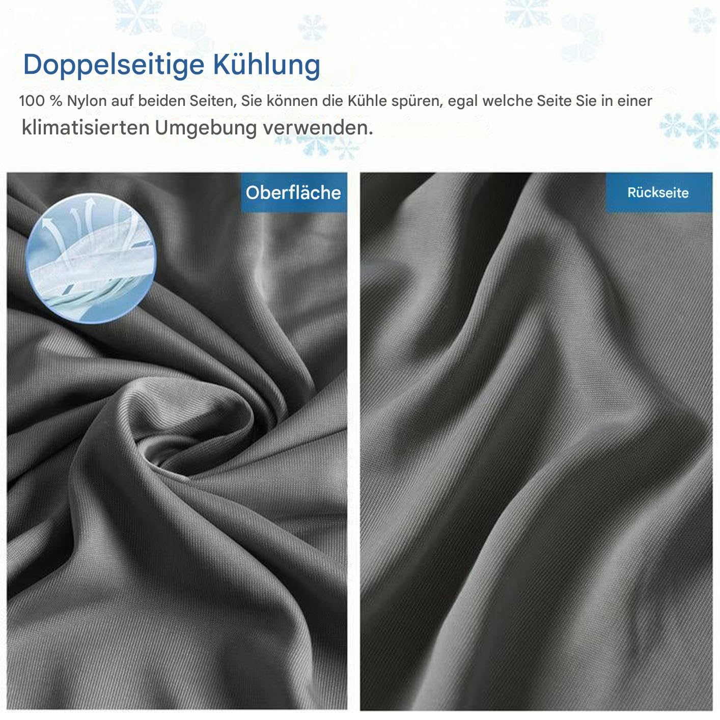 Generisch Coperta rinfrescante, traspirante, 152,4 cm, lavabile, riutilizzabile, per letto singolo, queen e king, estivo per il sonno all'aperto, viaggi, uso quotidiano, blu