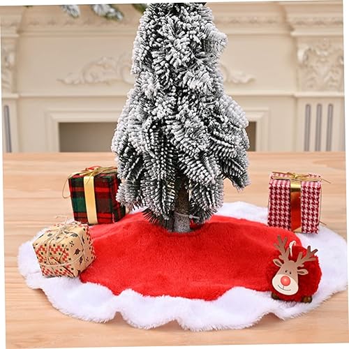 Miniatura 2 de Abaodam 2 piezas de mini decoración de árbol de Navidad para decoración de mesa de Navidad, falda de árbol pequeño de vacaciones, falda de árbol de