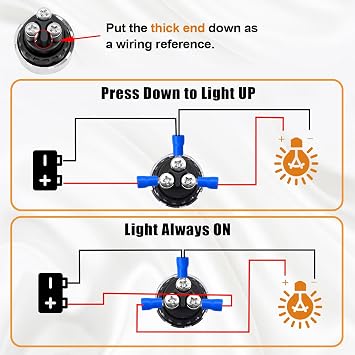 mankk Push Start Ignition Switch 12V DC,Start Engine Button Stater (ON)-Off,Momentary Engine Start Push Button Switch SPST 50A Red LED Light for Racing Car Vehicle Truck Boat RV M-042-R