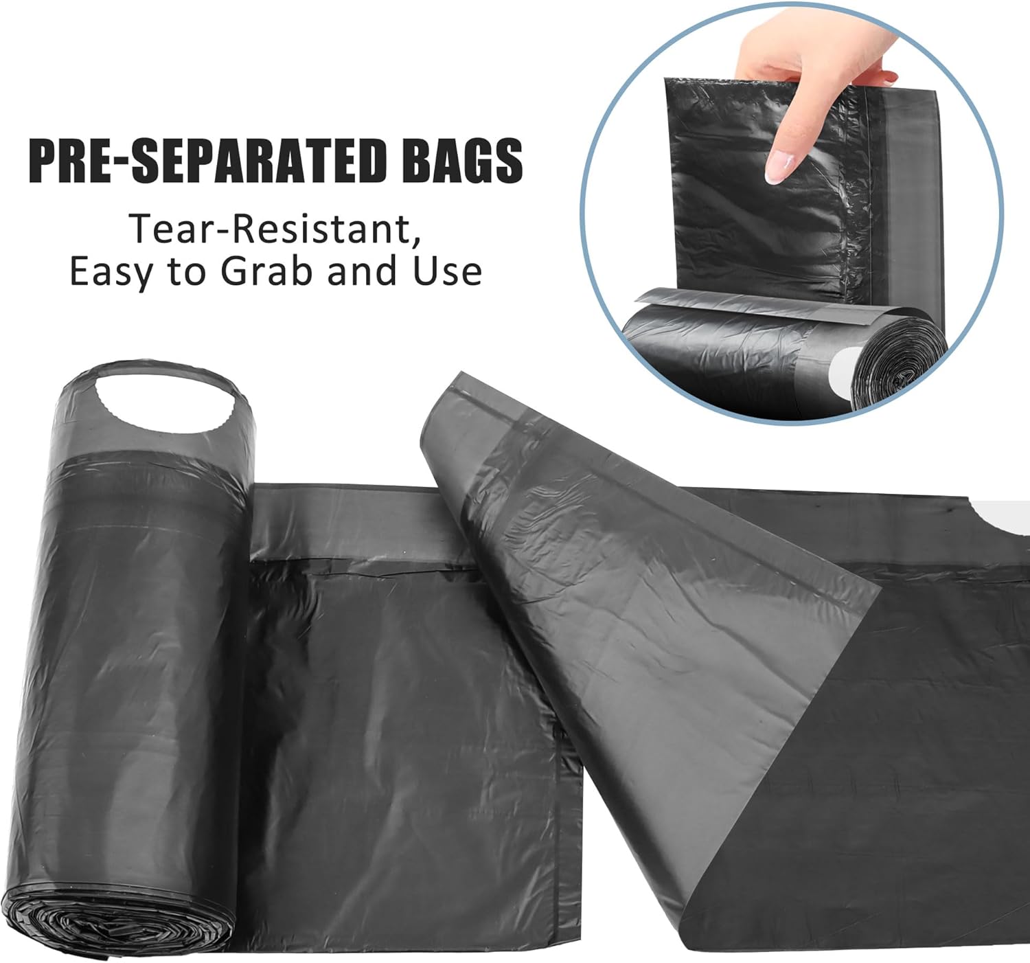 Trash Bags Dstring, Tear-Small Trash Bags, Bla Unscented