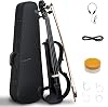 44 Full Size Electric Violin with Case Bow Rosin Headphone Connecting Line