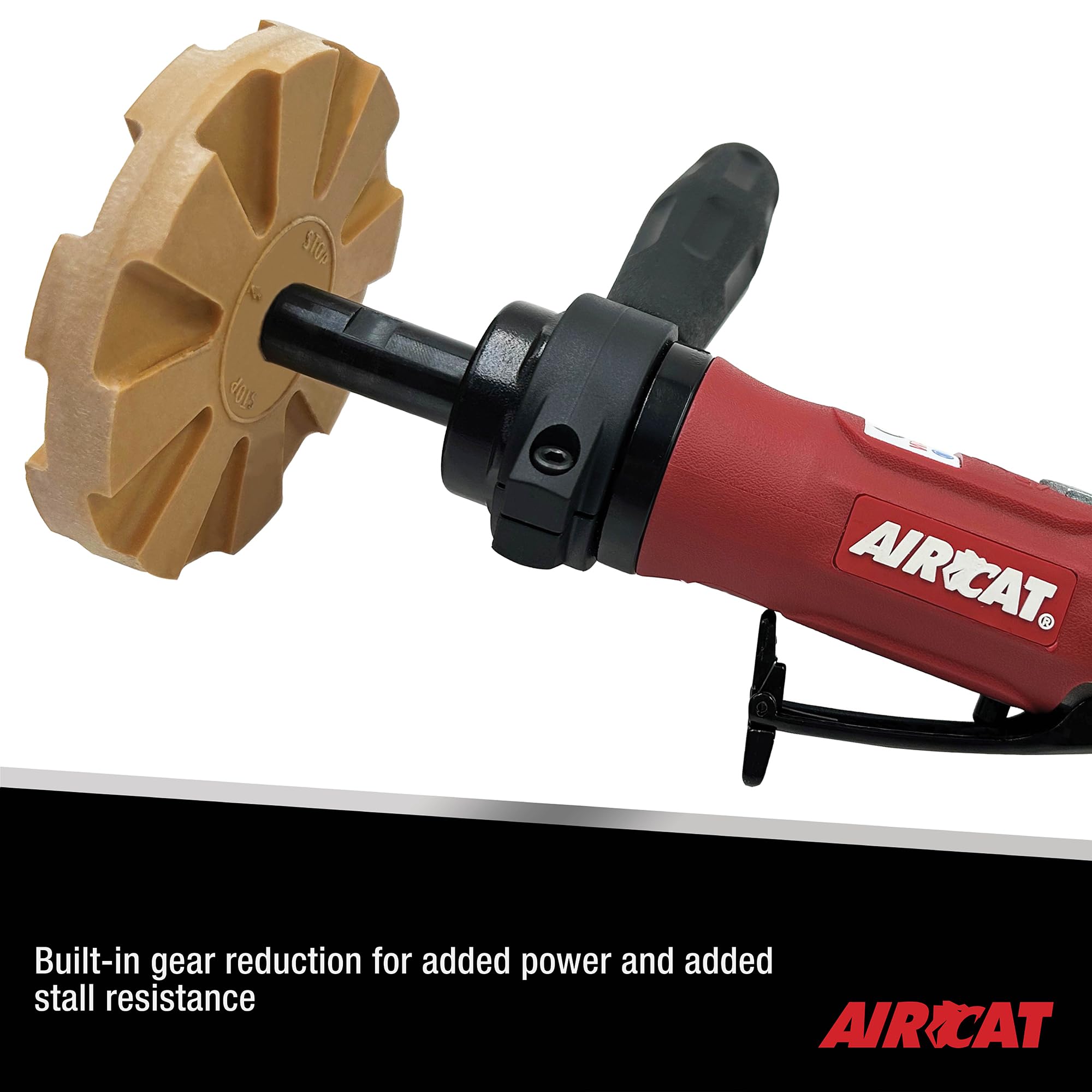 AirCat Pneumatic Tools 6345 .6 HP Decal/Pinstripe Removal Tool 2,600 RPM, Yellow/Black - Image 4