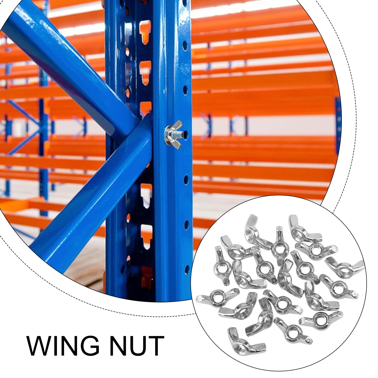 50 Pezzi M6 Dado ad Alette Dado In Acciaio Inox Aletta Dadi ad Alette In Acciaio Inossidabile Dadi ad Alette Metriche a Mano per Fissaggio Fai da te Fasteners Hardware