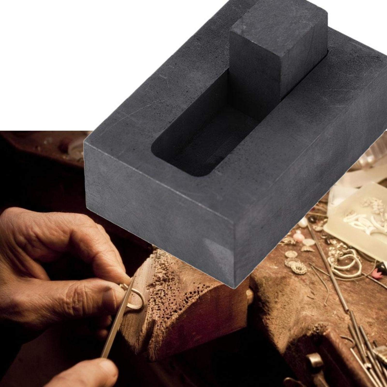 Stampo Per Lingotti In Grafite Da 50g - Per Fusione Oro, Argento, Metalli, Refrattario Per Alte Temperature - Foto 5