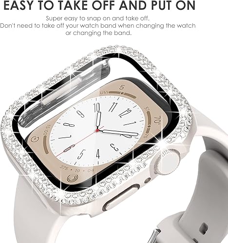 Miniatura 282 de KADES - Funda protectora brillante compatible con Apple Watch Series SE, SE 2022, 6, 5 y 4 de 44 mm, con protector de pantalla incorporado