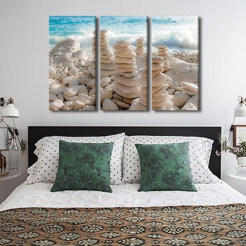 Vista 340 de TUMOVO Wall Art for Living Room Buddha Sculpture Flower Paintings Canvas Wall Art 3 Panel Wall Art Canvas Artwork Wall Decor Large Wall Decor Canvas