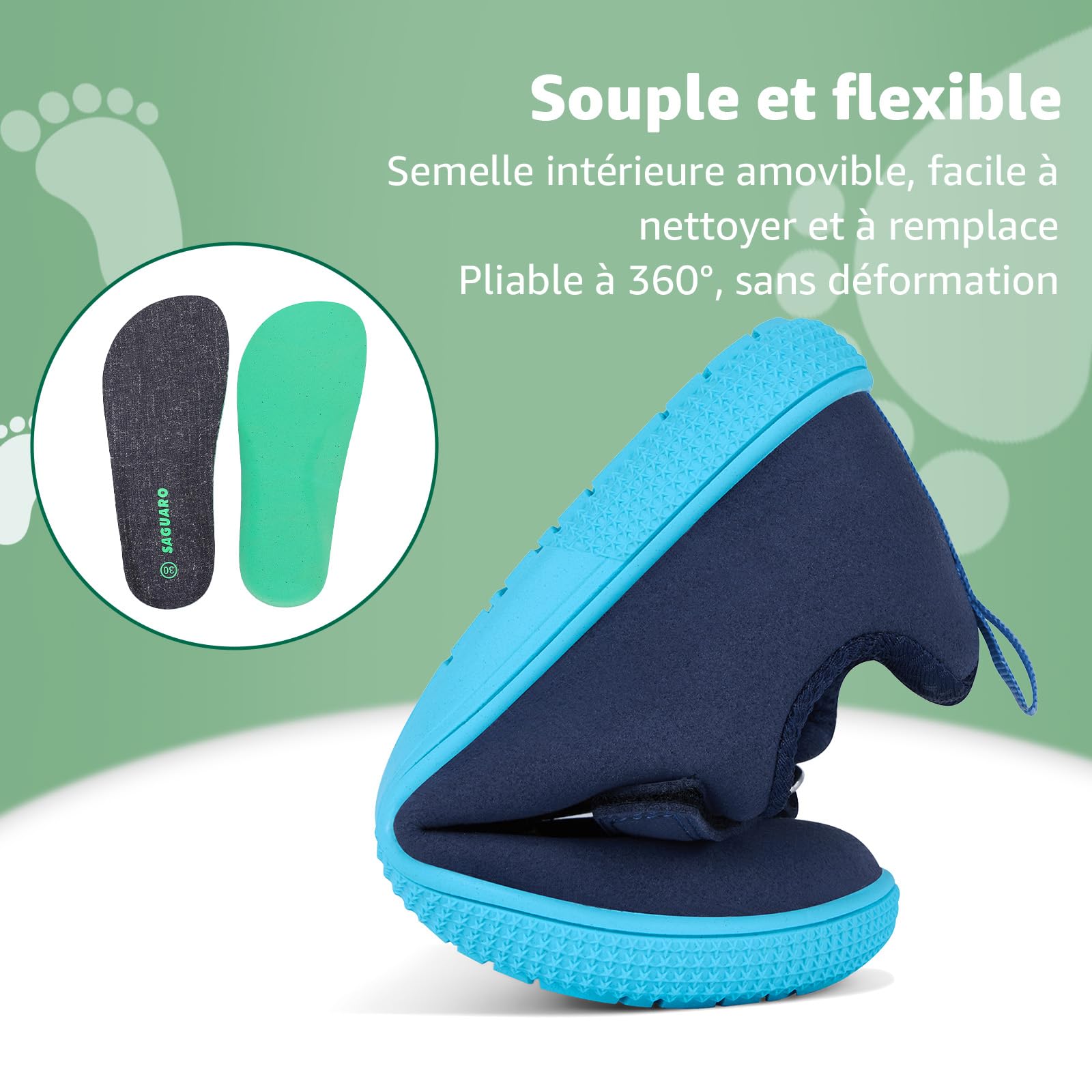 SAGUARO Barefoot Shoes Enfant Chaussures Minimalistes avec Zero Drop Sole et Wide Toe Box, 25-36 EU
