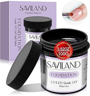 Saviland Base Nail Coat - 3.5OZ Large Capacity Gel Foundation Base for Gel Nail Polish Soak Off U V LED Gel Clear Nail Pol...
