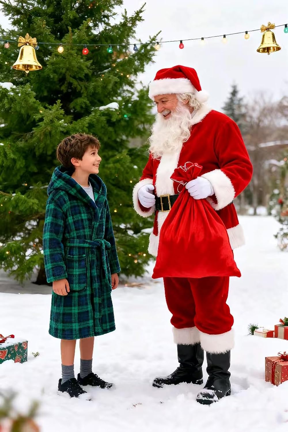 Boys Fleece Robe Hooded Toddler Soft Bathrobe Pajamas Sleepwear for Kids Girls 2-16 Years - Image 3