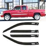 94044 Side Window Visor Wind Vent Deflector,4pc Outside Nice Sun Rain Guards for 99-06 Chevy Silverado/GMC Sierra 1500,01-06 Silverado/Sierra 2500/3500,Also 07 HD Classic Models Extended Cab
