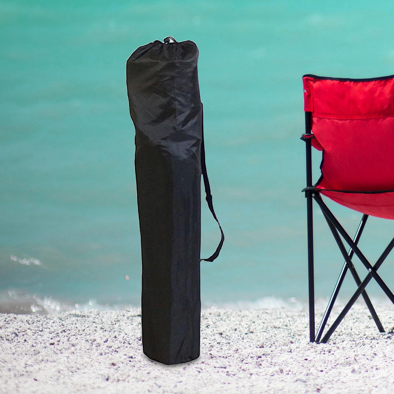 Bolsa de Transporte para Silla de Camping Funda de Repuesto Saco de Almacenaje Y Bolsa Portátil con Costuras Reforzadas Adecuado para Pesca Y Caza, Negro