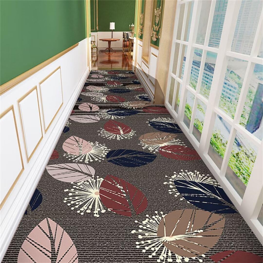 Tapis de sol lavable pour chambre d'enfant et salon à fort passage marron