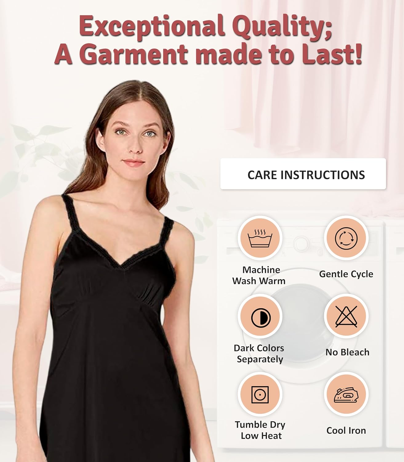 Daywear 28" Stretch Lace Strap Full Slip-Black-Black-2PK