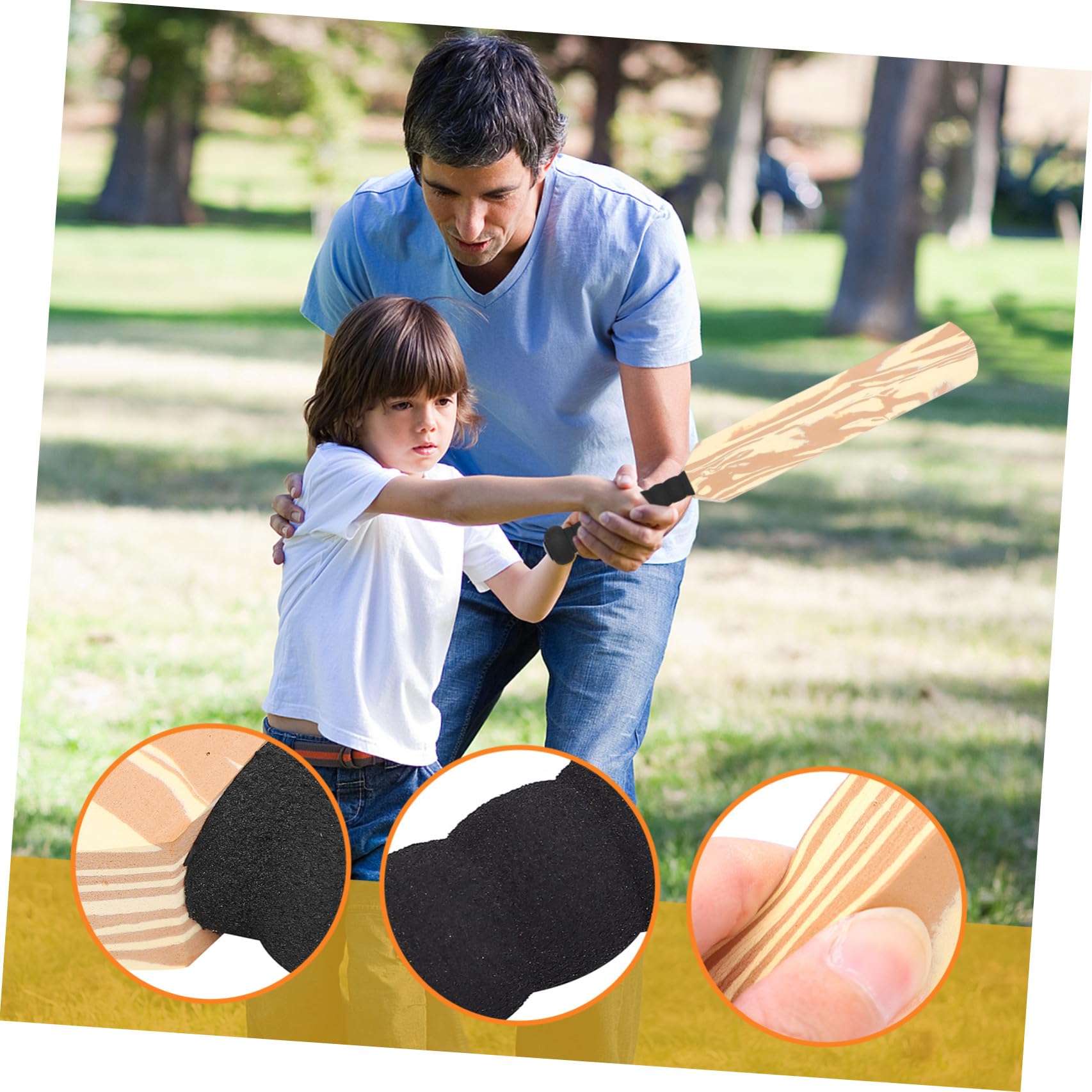 Set da Gioco Cricket per 24 Pollici Mazza in Spugna Eva Sicura, Kit Giocattolo Creativo Sport all’Aperto per attività Ricreative nel Giardino e Interazione