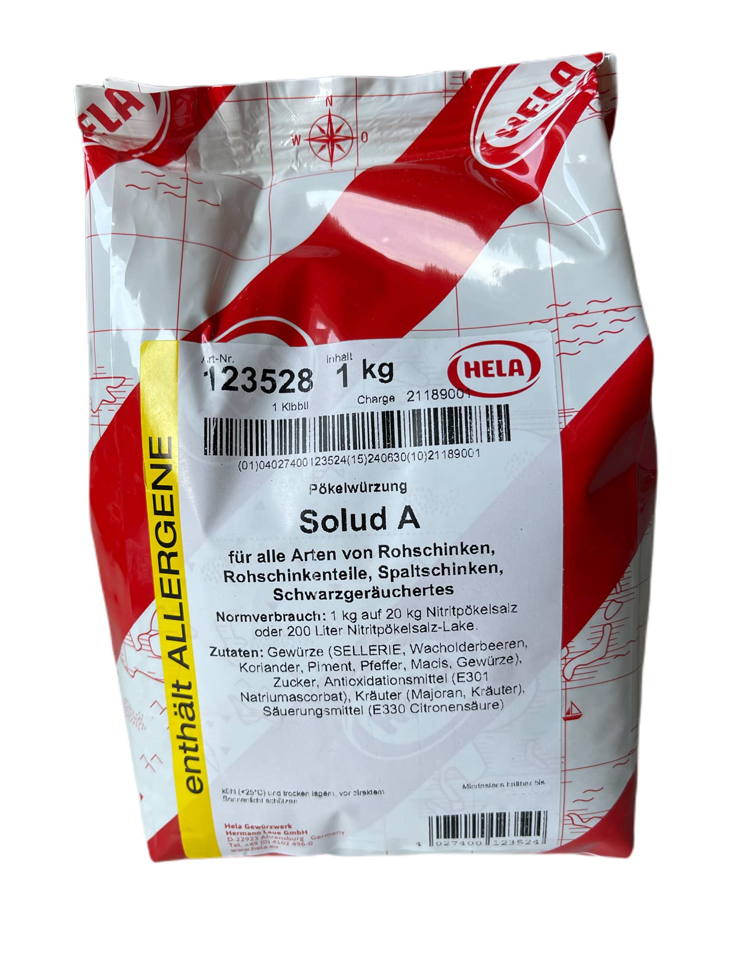 Hela Solud "A" mieszanka przypraw do szynki surowej – 1 kg