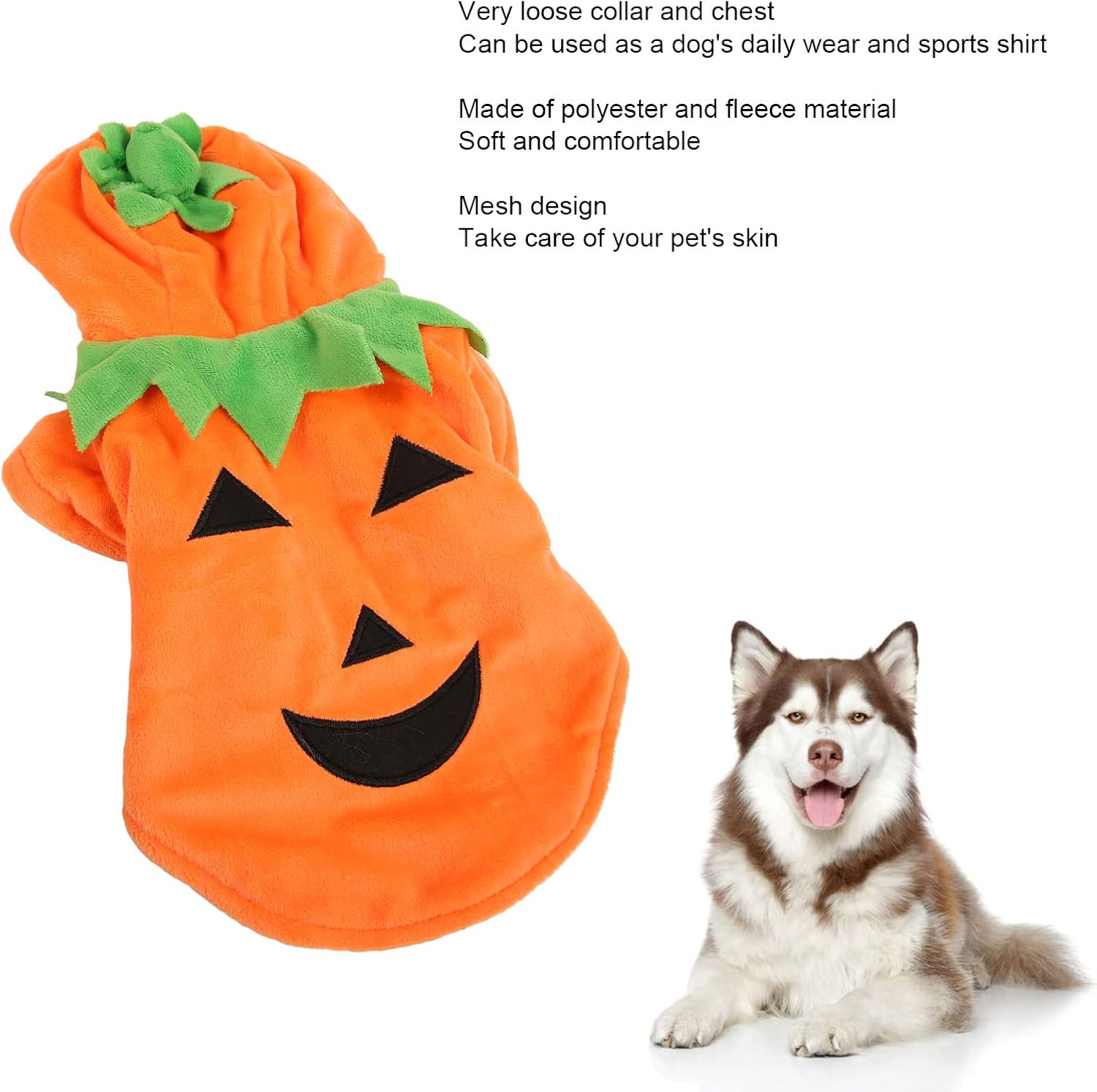 Dog Pet Halloween Pumpkin Costume Funny Hoodies Pet Festival Costume Clothes Dogs Halloween Cosplay Sweater Halloween Pumpkin Dog Clothes XL