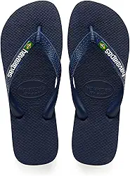 Chinelo Havaianas Brasil Logo Azul Naval