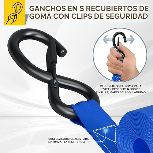 Miniatura 3 de Correas para movimiento de electrodomésticos, césped, equipos de carga, motocicletas. 500 de capacidad de carga y 1500 libras de resistencia a