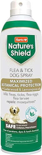 Hartz Nature's Shield - Tratamiento en aerosol para pulgas y garrapatas para perros, prevención natural y eficaz de pulgas y garrapatas y protección
