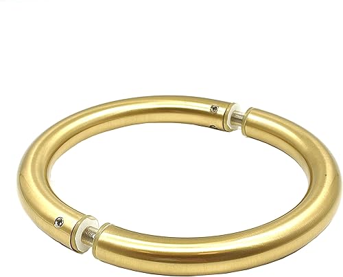 Miniatura 31 de BRIXWELL HC-6BTB-ACP - Manija de puerta de ducha de estilo circular de centro a centro de 6 pulgadas, montaje trasero con cobre antiguo