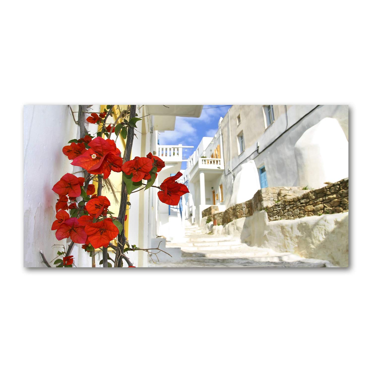 Image acrylique Mykonos 140x70 pour illuminer votre salon moderne