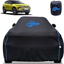 100% Waterproof Car Cover for Tata Harrier - Black, All-Weather & Animals Nail Protection with Mirror & Antenna Pockets | Premium Washable Fabric | Custom Fit