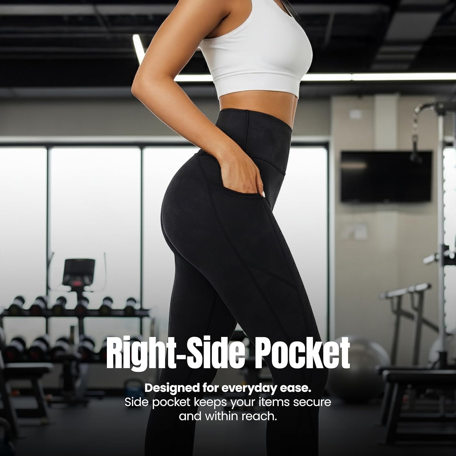 High Waist Compression Leggings for Women with Pocket – Tummy Control, Workout, Running & Yoga Pants - Image 5