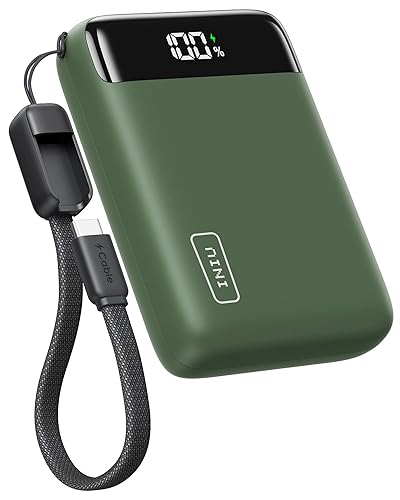 INIU Power Bank, Ultra Klein 20000mAh 22.5W Schnellladefunktion Power Bank, USB-C In&Out Externe Handyakkus, Klein Aber Stark Akkupack für iPhone 17 16 15 Pro, Samsung S25 S24, iPad, Grün