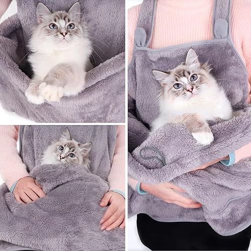 Miniatura 4 de Portador para gatos y mascotas, delantal, chaleco suave, bolsa de transporte para mascotas en el hombro para mascotas, para mascotas, bolsa frontal