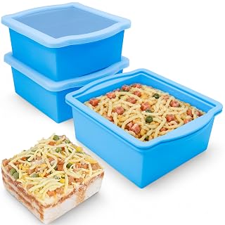 Silicone Freezer Molds, 2‑Cup Portion freezer storage containers, 3 Pack - Amazon product rated Grade B