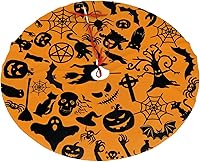 Vista 10 de Falda de árbol de Navidad, adornos rojos para árbol de Navidad de felpa suave blanca con patrón nevado para decoraciones de fiesta de vacaciones, 36